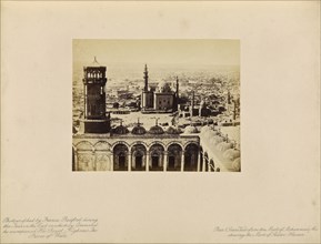 Cairo, Egypt, View from the Mosk of Mohammed Ali, Showing the Mosk of Sultan Hassan; Francis Bedford, English, 1815,1816 - 1894