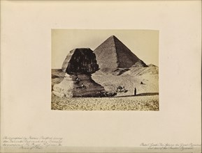 Gîzeh, Egypt, The Sphinx, The Great Pyramid and Two of the Smaller Pyramids; Francis Bedford, English, 1815,1816 - 1894, London