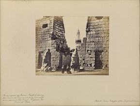 Thebes - Propylon of the Temple of Luksur; Francis Bedford, English, 1815,1816 - 1894, London, England; March 18, 1862; Albumen