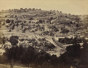 Jerusalem, View of the Mount of Olives, Showing the Garden of Gethsemane; Francis Bedford, English, 1815,1816 - 1894, London