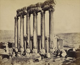 Baalbek, Ruins of the Temple of the Sun and the Temple of Jupiter; Francis Bedford, English, 1815,1816 - 1894, London, England