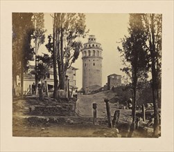 Constantinople, Tower of Galata and Portion of a Turkish Cemetery; Francis Bedford, English, 1815,1816 - 1894, London, England