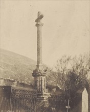 Cross on a Pillar; Édouard Loydreau, French, 1820 - 1905, Louis Désiré Blanquart-Evrard, French, 1802 - 1872, Lille, France
