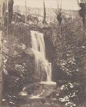 Forest Scene with Waterfall and Stream; French, Louis Désiré Blanquart-Evrard, French, 1802 - 1872, Lille, France; 1853; Salted