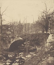 Country Landscape with Bridge and Stream; French, Louis Désiré Blanquart-Evrard, French, 1802 - 1872, Lille, France; 1853