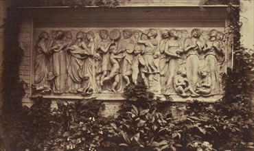 Bas-relief in Marble on Garden Wall; French, Louis Désiré Blanquart-Evrard, French, 1802 - 1872, Lille, France; 1853; Albumen