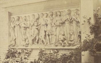 Bas-relief in Marble by Luca della Robbia on Garden Wall; French, Louis Désiré Blanquart-Evrard, French, 1802 - 1872, Lille