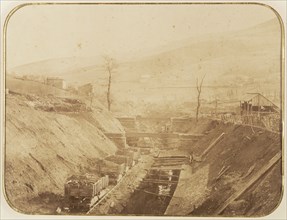 Railway Scene, Factory at Terre-Noire, France; Gustave Le Gray, French, 1820 - 1884, Terre-Noire near Lyon, France; early 1850s