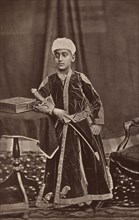 The Nizam of Hyderabad; Bourne & Shepherd, English, founded 1863, London, England; 1877; Woodburytype; 19 x 12 cm