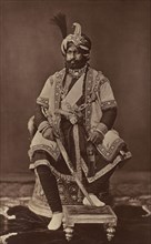 H.H. The Maharaja of Jammu and Kashmir, G.C.S.I; Bourne & Shepherd, English, founded 1863, London, England; 1877; Woodburytype