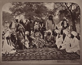 The Khan of Khelat - Chiefs and Ministers; John Burke, British, active 1860s - 1870s, London, England; 1877; Woodburytype