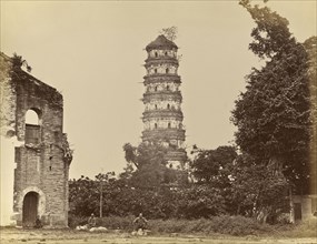 Canton. Flower Pagoda; Dutton & Michaels, British, active about 1863, Canton, China; 1863; Albumen silver print