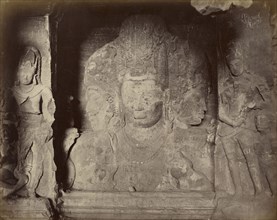 Brahma, Vishnu, Shiva, Bombay; possibly Samuel Bourne, English, 1834 - 1912, Bombay, India; about 1869; Albumen silver print