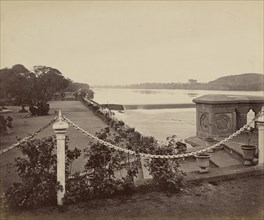 The Public Gardens or Bund, Poonah; possibly Samuel Bourne, English, 1834 - 1912, Poonah, India; about 1869; Albumen silver