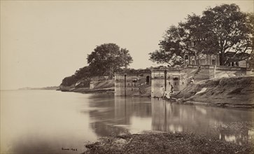 Suttee Chowra Ghât, Cawnpore; Samuel Bourne, English, 1834 - 1912, Cawnpore, India; 1866; Albumen silver print