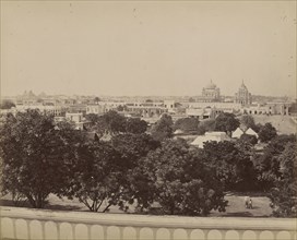 Bird's Eye View of the Kaisar Bach, Lucknow; Samuel Bourne, English, 1834 - 1912, Lucknow, India; 1865 - 1866; Albumen silver