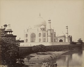 The Taj from the River, Agra; Samuel Bourne, English, 1834 - 1912, Agra, India; 1865 - 1866; Albumen silver print