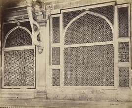 Marble Screen from Tomb of Sheik Selim Chisti; Samuel Bourne, English, 1834 - 1912, Fatehpur Sikri, India; 1866; Albumen silver
