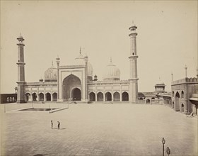 The Jumma Musjid, Delhi; Samuel Bourne, English, 1834 - 1912, Delhi, India; about 1866; Albumen silver print