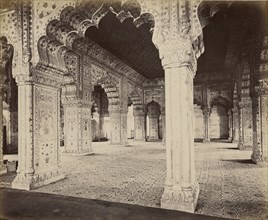 Interior of the Dewan-i-Kass, Delhi; Samuel Bourne, English, 1834 - 1912, Delhi, India; about 1866; Albumen silver print