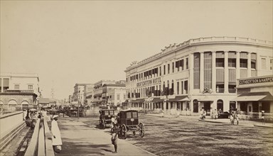 Great Eastern Hotel, Old Court House Street, Calcutta; Samuel Bourne, English, 1834 - 1912, Calcutta, India; 1867 - 1868