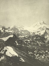 Weisshorn 4512 m. Pris de la Bella Tola; Aimé Civiale, Italian, 1821 - 1893, Print by Jean-Dominique Gustave Arosa French