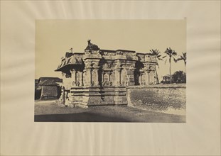 Madura. Basement of Gopurum of a Small Pagoda Near to Permaul Pagoda; Capt. Linnaeus Tripe, English, 1822 - 1902, Madura, India