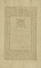 Presentation Page; Nikolaas Henneman, British, 1813 - 1893, London, England; 1847; Salted paper print; 13.6 × 8.2 cm