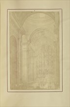 Interior of the Church, Looking Towards the High Altar; Nikolaas Henneman, British, 1813 - 1893, London, England; 1847; Salted
