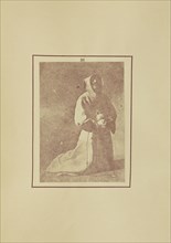 Franciscan Friar at Prayer; Nikolaas Henneman, British, 1813 - 1893, London, England; 1847; Salted paper print; 7.6 × 5.4 cm