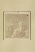 Our Lord at Calvary; Nikolaas Henneman, British, 1813 - 1893, London, England; 1847; Salted paper print; 7 × 6.7 cm