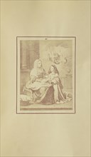 St. Anne Teaching the Virgin to Read; Nikolaas Henneman, British, 1813 - 1893, London, England; 1847; Salted paper print