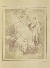 Our Lady Appearing and Giving Milk to St. Bernard; Nikolaas Henneman, British, 1813 - 1893, London, England; 1847; Salted paper