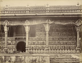 Veranda Chana Dowlah, Seringapatam; India; about 1866 - 1870; Albumen silver print