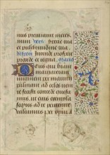 Decorated Text Page; Nicolas Spierinc, Flemish, active 1455 - 1499, Antwerp, illuminated, Belgium; 1469; Tempera colors, gold