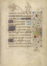 Decorated Text Page; Nicolas Spierinc, Flemish, active 1455 - 1499, Antwerp, illuminated, Belgium; about 1471; Tempera colors