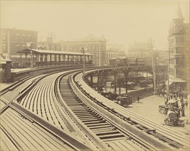 New York, Elevated Railway; New York, New York, United States; 1860s - 1880s; Albumen silver print