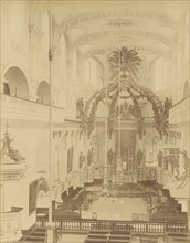 Quebec, Interieur de la Cathedrale; 1860s - 1880s; Albumen silver print
