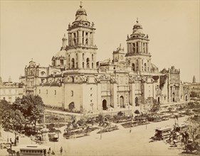 Vistas Mexicanas. Mexico. The Cathedral; Abel Briquet, French, 1833 - ?, Mexico City, Mexico; 1860s - 1880s; Albumen silver