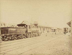 Mexico. The Apizaco Station, Mexican Railroad; Abel Briquet, French, 1833 - ?, Apizaco, Tlaxcala, Mexico; 1860s - 1880s
