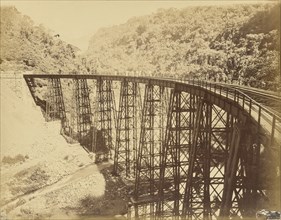 Mexico. Metlac Viaduct, Mexican Railroad; Abel Briquet, French, 1833 - ?, Veracruz, Mexico; 1860s - 1880s; Albumen silver print