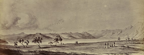 Abyssinia. Lake Ashangi from the North; about 1867 - 1868; Albumen silver print