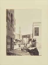 Vue sur un bazar du vieux Caire; Félix Bonfils, French, 1831 - 1885, 1870s; Albumen silver print