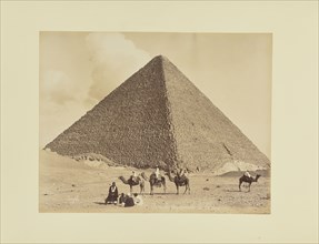 Grande pyramide de Chéops; Félix Bonfils, French, 1831 - 1885, 1870s; Albumen silver print