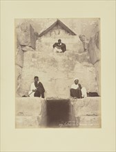 Entrée de la grande pyramide; Félix Bonfils, French, 1831 - 1885, 1870s; Albumen silver print