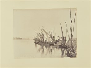Port de Boulac près du Caire; Félix Bonfils, French, 1831 - 1885, 1870s; Albumen silver print