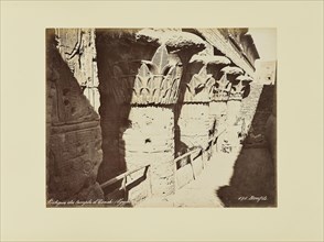 Portique du temple d'Esneh., égypte, Félix Bonfils, French, 1831 - 1885, 1870s; Albumen silver print