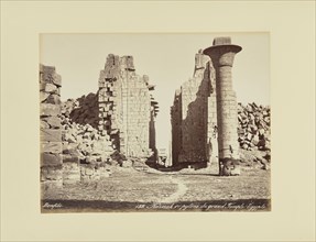 Karnak. 1er pylône du grand Temple, égypte; Félix Bonfils, French, 1831 - 1885, 1870s; Albumen silver print