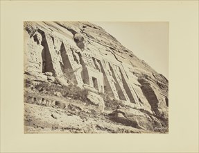 Nubie. Temple d'Abou Simbel, dédié à Athor, égypte, Félix Bonfils, French, 1831 - 1885, 1870s; Albumen silver print