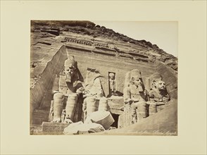 Nubie. Temple d'Abou-Simbel, égypte; Félix Bonfils, French, 1831 - 1885, 1870s; Albumen silver print